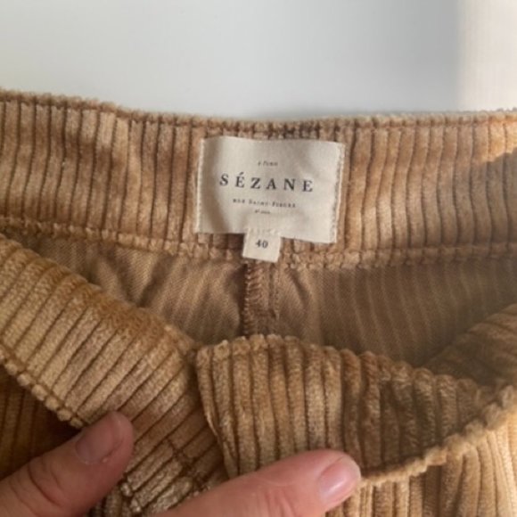 Sezane Tan Corduroy Shorts - Picture 3 of 3